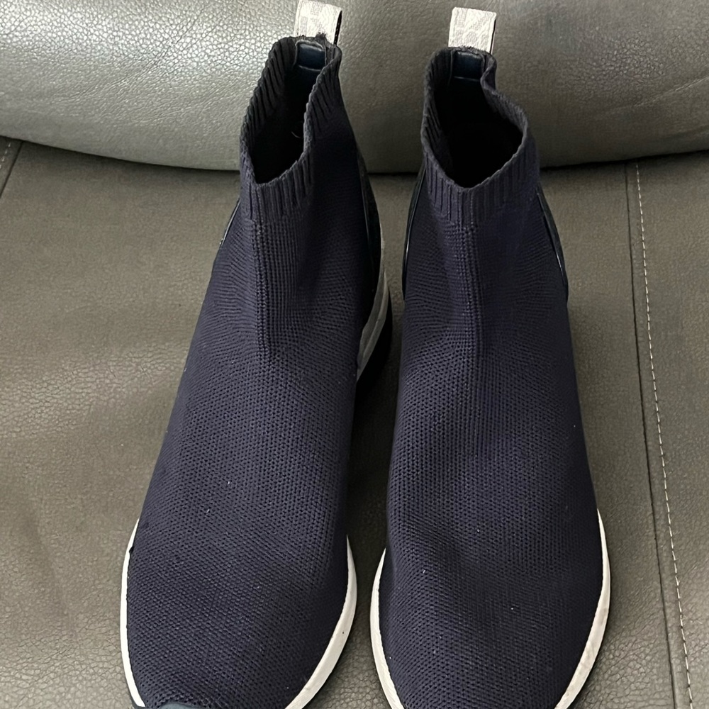 Michael‎ Kors Admiral Blue Skyler Extreme Stretch-Knit Sock Sneakers - Picture 4 of 7